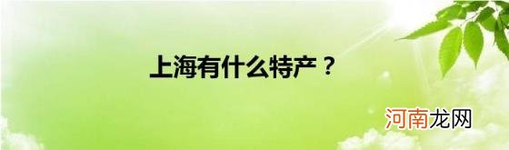 上海有什么特产？