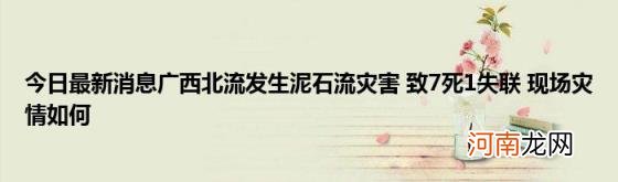 今日最新消息广西北流发生泥石流灾害致7死1失联现场灾情如何