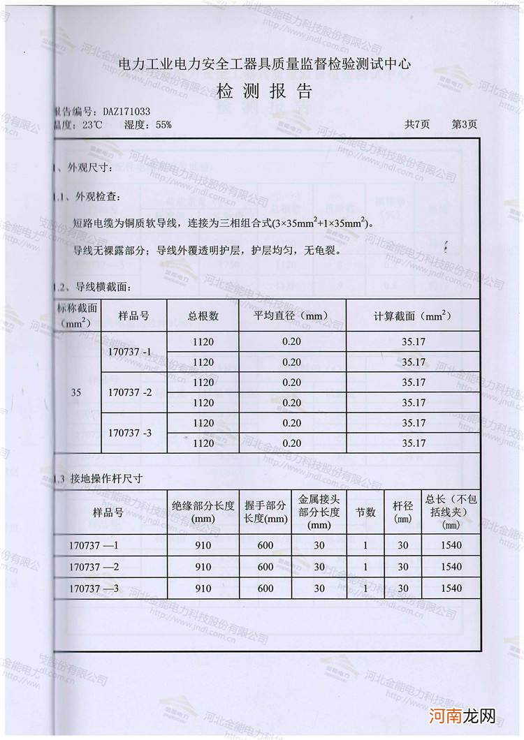 短路接地棒检验报告 接地短路怎么测量