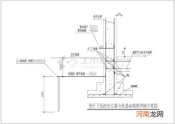 接地棒施工图 建筑工地接地线示范图片