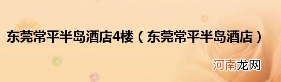 东莞常平半岛酒店 东莞常平半岛酒店4楼