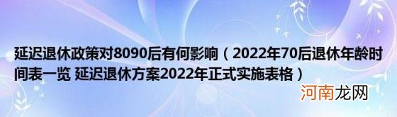 2022年70后退休年龄时间表一览延迟退休方案2022年正式实施表格 延迟退休政策对8090后有何影响