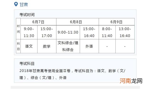 18年全国各省市高考时间 2018年高考时间是几月几号