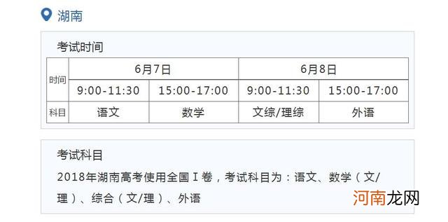 18年全国各省市高考时间 2018年高考时间是几月几号