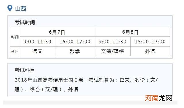 18年全国各省市高考时间 2018年高考时间是几月几号