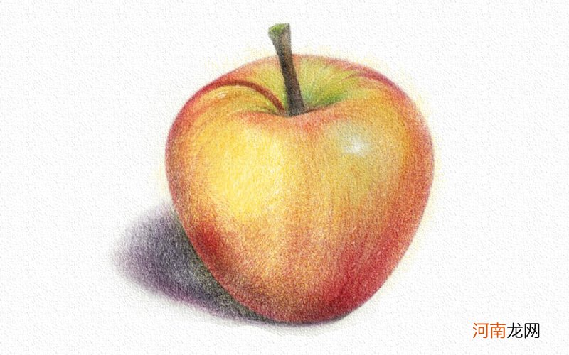 彩铅画苹果的步骤图片