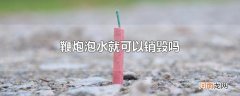 鞭炮泡水就可以销毁吗