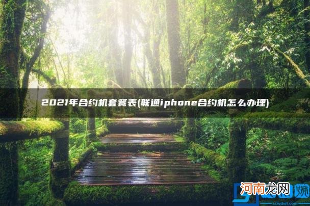 联通iphone合约机怎么办理 2021年合约机套餐表