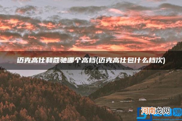 迈克高仕包什么档次 迈克高仕和蔻驰哪个高档