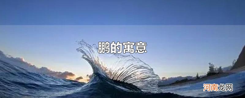 鹏的寓意