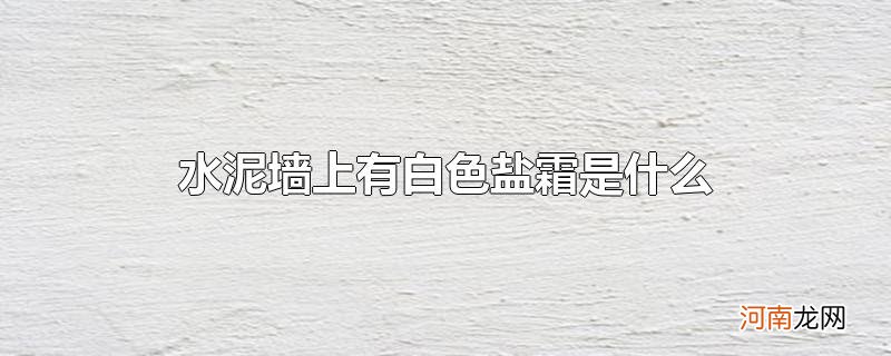 水泥墙上有白色盐霜是什么