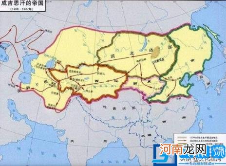 成吉思汗打的天下地图 打下半个地球到欧洲哪里