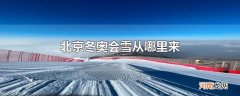 北京冬奥会雪从哪里来