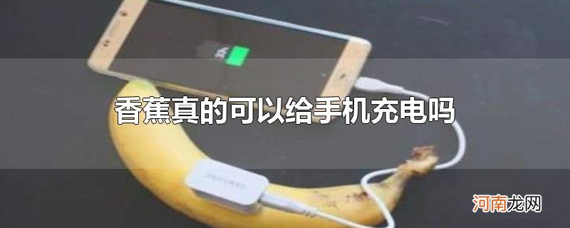 香蕉真的可以给手机充电吗