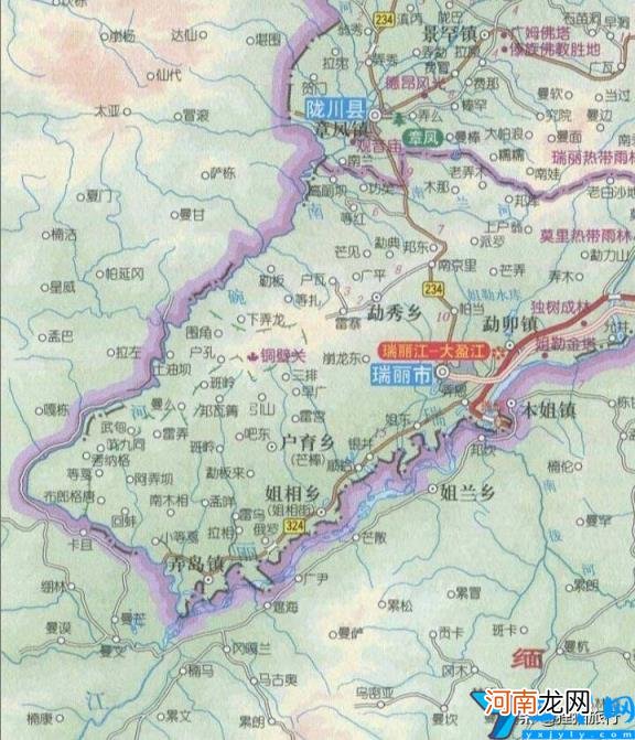 瑞丽在云南地图的位置 瑞丽属于云南省的哪个市