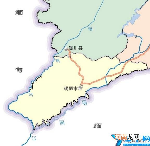 瑞丽在云南地图的位置 瑞丽属于云南省的哪个市