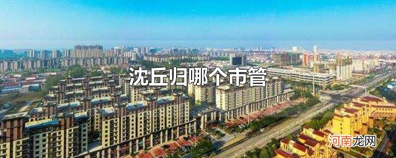 沈丘归哪个市管