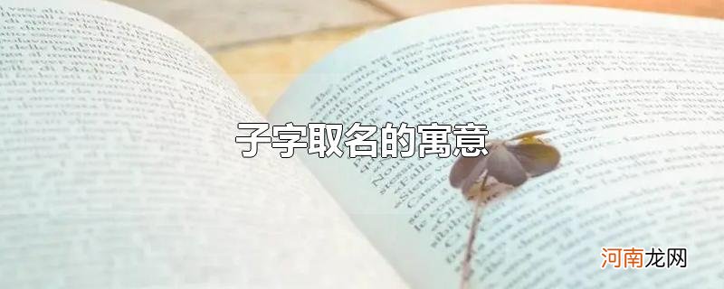 子字取名的寓意