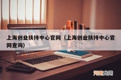 上海创业扶持中心官网查询 上海创业扶持中心官网