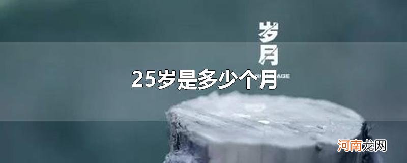 25岁是多少个月