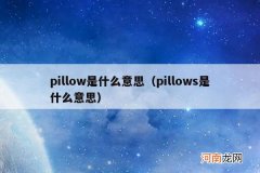 pillows是什么意思 pillow是什么意思