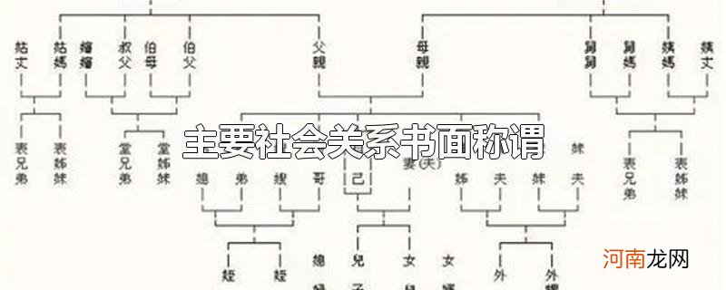 主要社会关系书面称谓