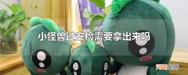 小怪兽过安检需要拿出来吗