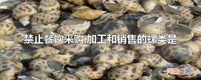 禁止餐饮采购,加工和销售的螺类是