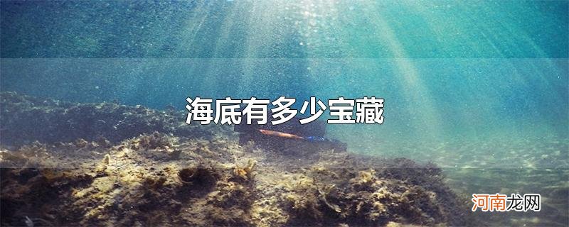 海底有多少宝藏