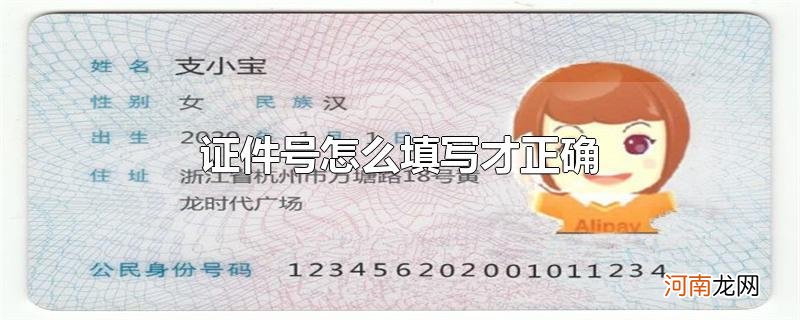 证件号怎么填写才正确