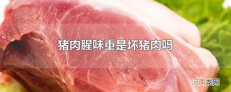 猪肉腥味重是坏猪肉吗