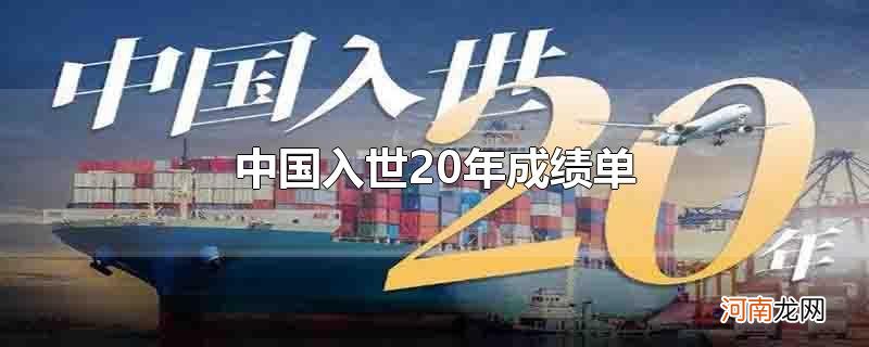 中国入世20年成绩单