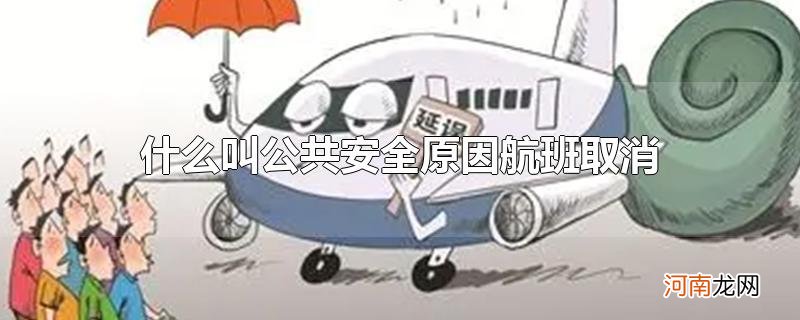 什么叫公共安全原因航班取消