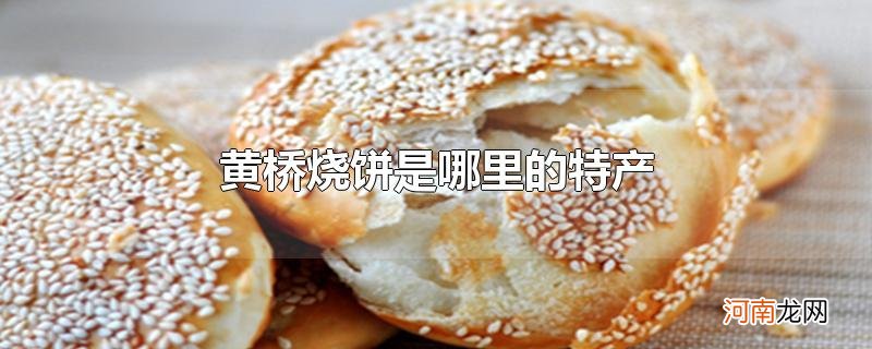 黄桥烧饼是哪里的特产