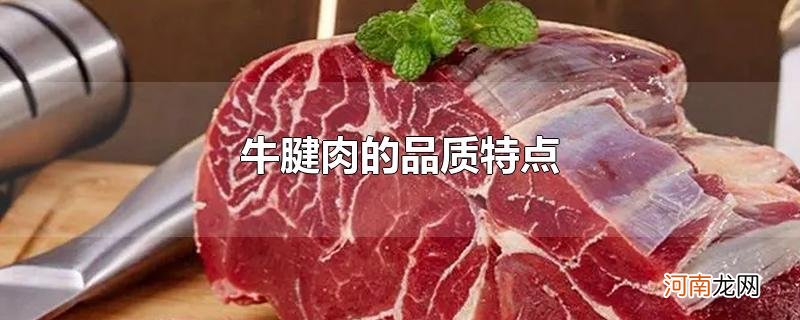 牛腱肉的品质特点