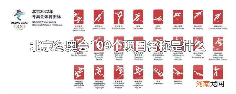 北京冬奥会109个项目名称是什么