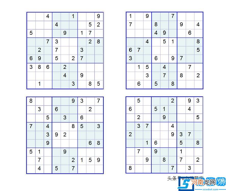 数独游戏题目100题 数独训练题目入门