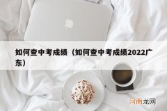 如何查中考成绩2022广东 如何查中考成绩