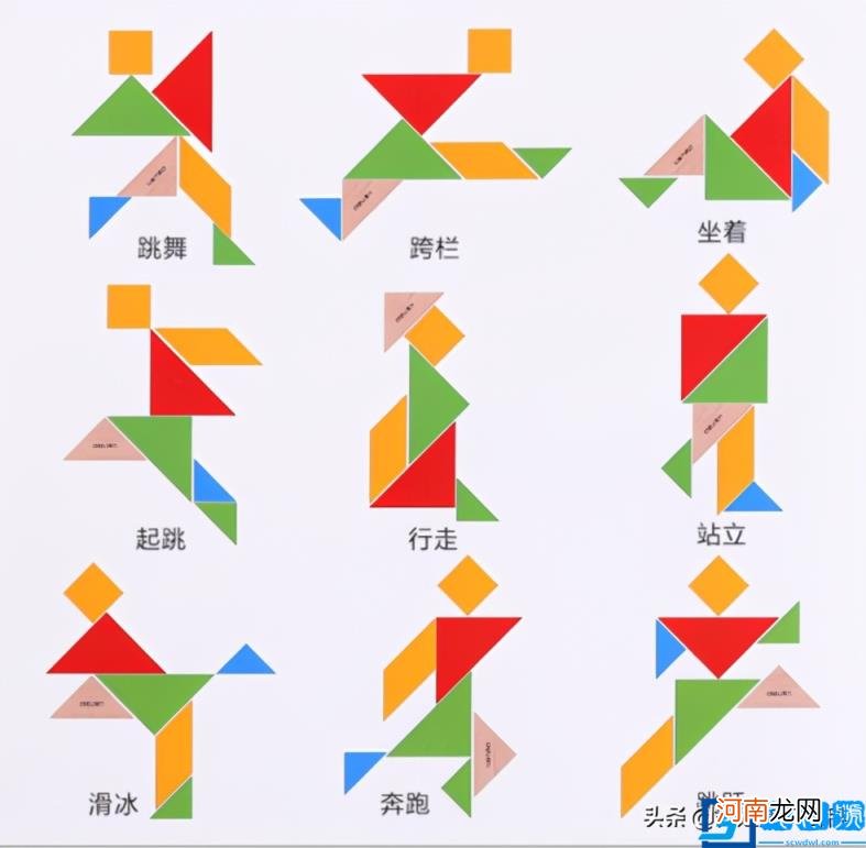 用七巧板拼出20个图形的样子 七巧板有几种图形组成一年级