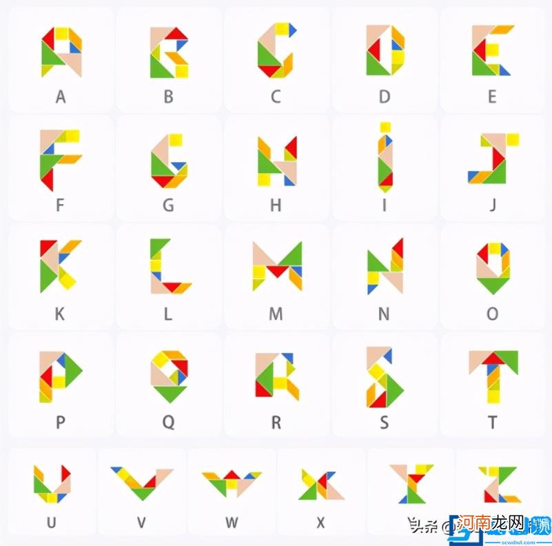 用七巧板拼出20个图形的样子 七巧板有几种图形组成一年级