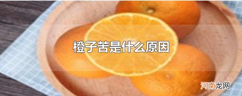 橙子苦是什么原因