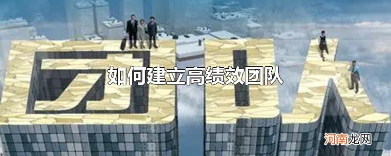 如何建立高绩效团队