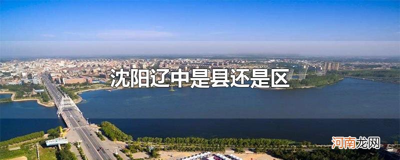 沈阳辽中是县还是区