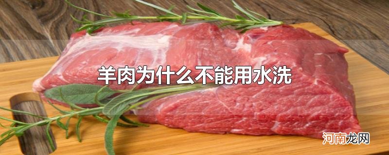 羊肉为什么不能用水洗