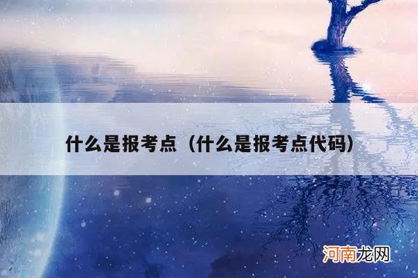 什么是报考点代码 什么是报考点