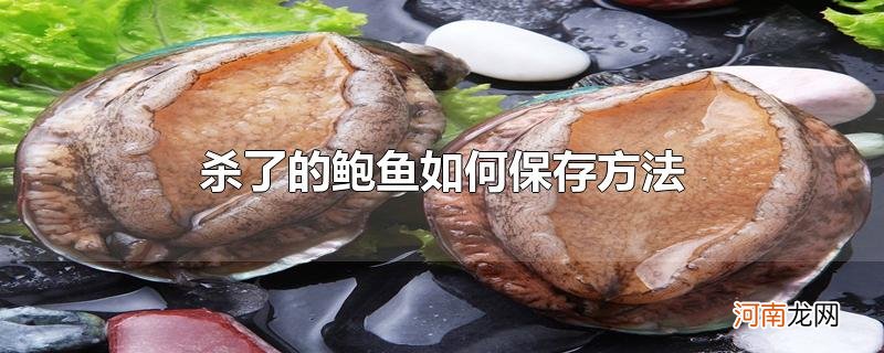 杀了的鲍鱼如何保存方法