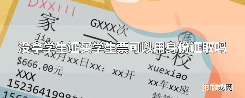 没拿学生证买学生票可以用身份证取吗