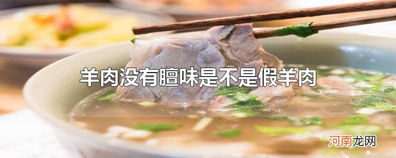 羊肉没有膻味是不是假羊肉