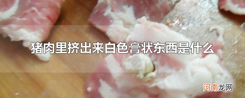 猪肉里挤出来白色膏状东西是什么