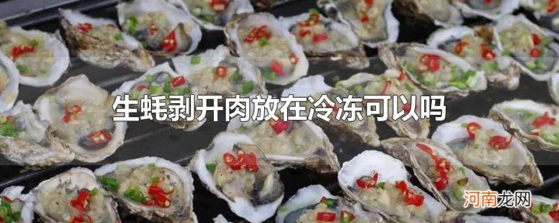 生蚝剥开肉放在冷冻可以吗